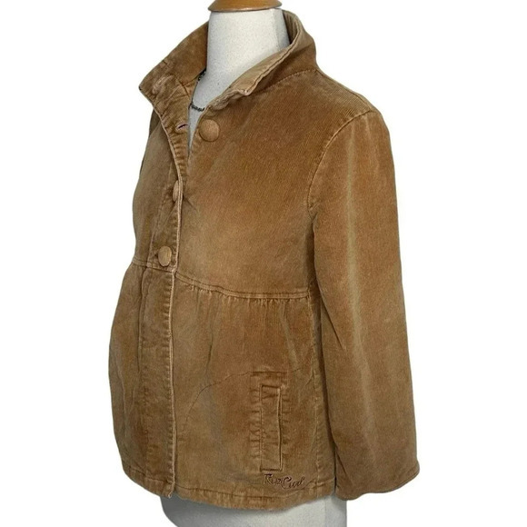 Rip Curl tan corduroy peplum jacket with pockets size S - Picture 4 of 8